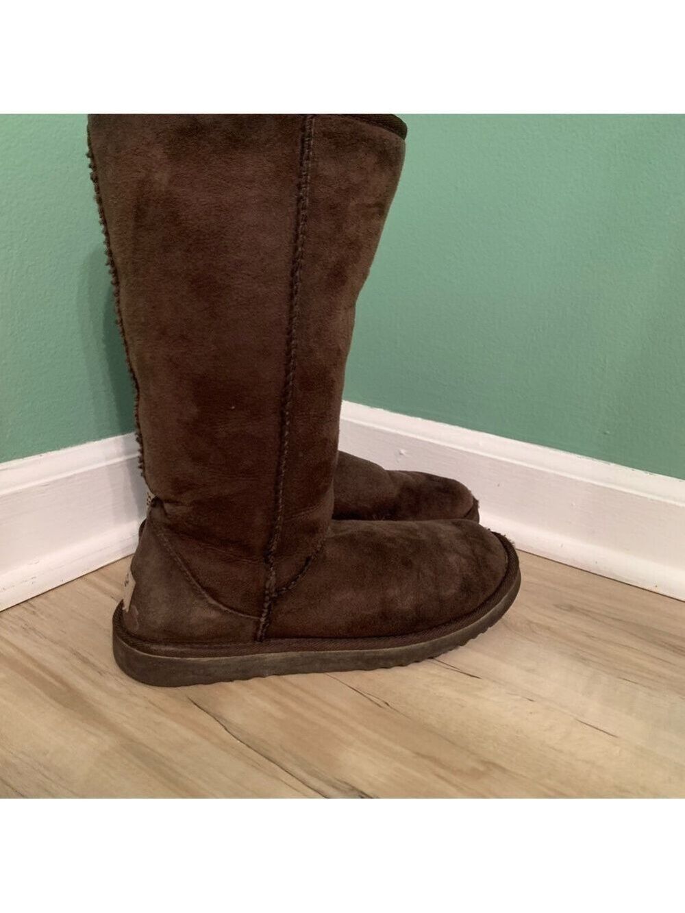 UGG Brand Classic Tall Chocolate Brown 7 - Picture 6 of 9